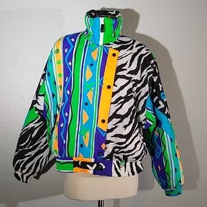 Obermeyer Retro 80s Abstract Winter Ski Jacket 12